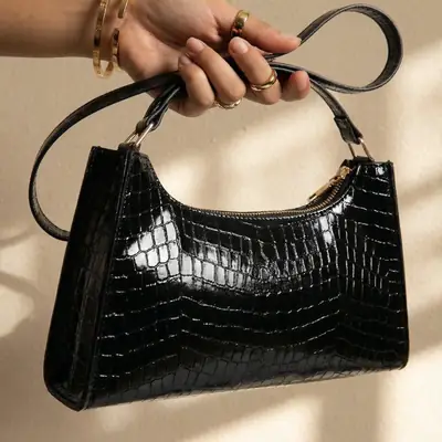 Women's PU Leather Textured Shoulder Bag thumbnail 4