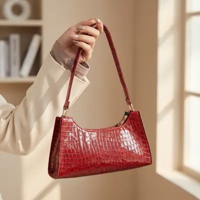 Women's PU Leather Textured Shoulder Bag thumbnail 6