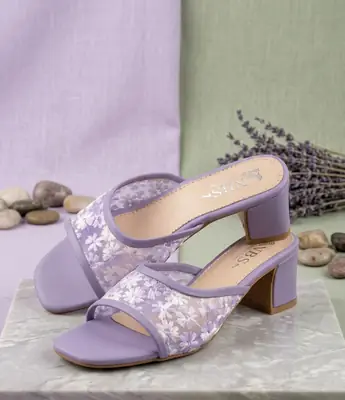 Women's Microfiber Fancy Block Heels