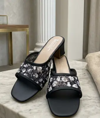 Women's Microfiber Fancy Block Heels
