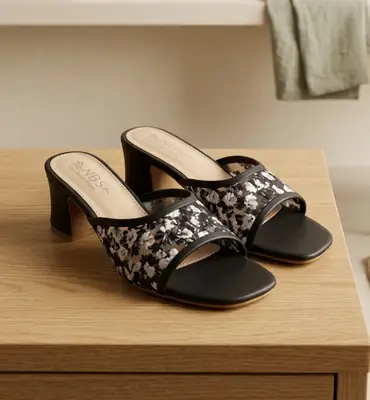 Women's Microfiber Fancy Block Heels thumbnail 4