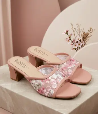 Women's Microfiber Fancy Block Heels thumbnail 3