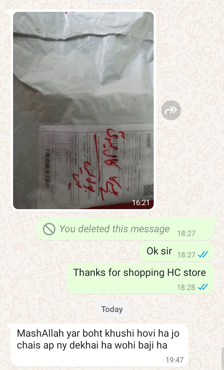  HUZAIFA COLLECTION STORE    review 1
