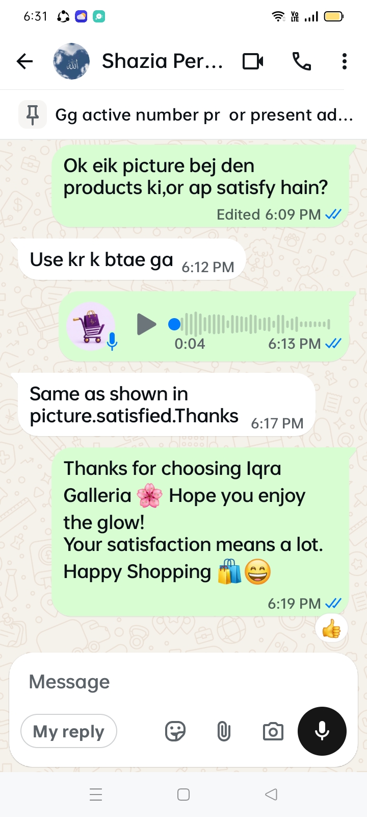 Iqra Galleria  review 1