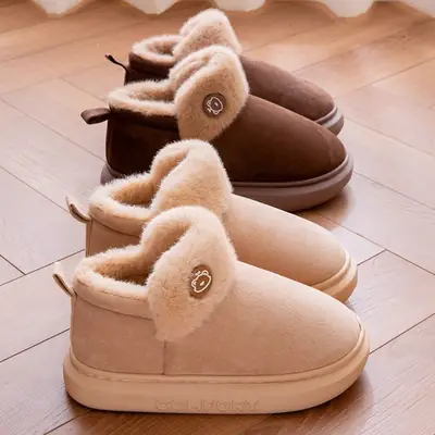 Women Winter Soft Plush Snow Boots Beige