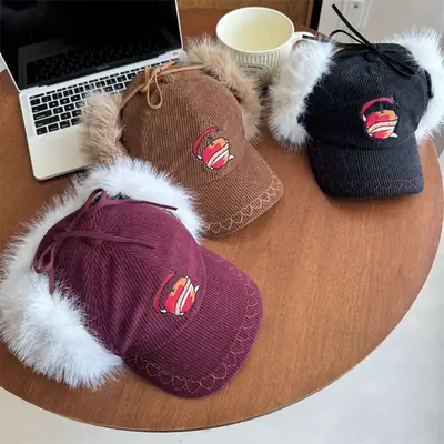 Winter Warm Japanese Embroidery Cap for Men Women
