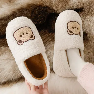 Women Furry Slippers Velvet Confinement Winter