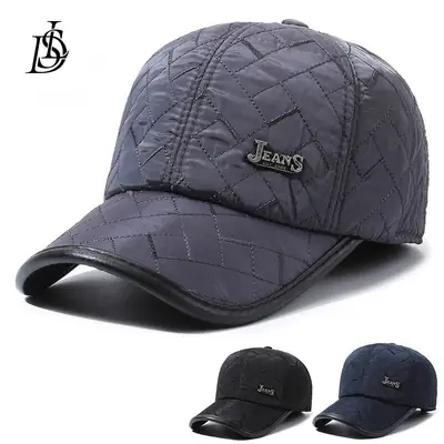 Winter Quilted Baseball Caps for Men Grandpa