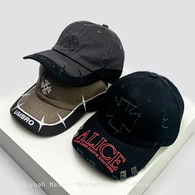 Men's Alice Embroidered Baseball Cap Olive Green