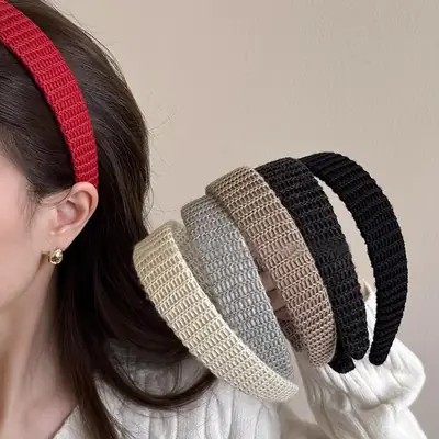 Korean Style Wool Knitted Headband for Women