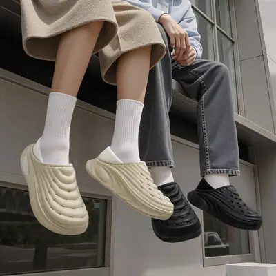 Men's Cotton Slippers for Winter 2025, Indoor Non-Slip Warm Home Slippers, Large Size Closed-Back Winter Plush Slippers