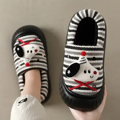 Parent-Child Children's Cotton Slippers Women's Winter Bag Heel New Indoor Home Plush Warm Women's Cotton Shoes Wholesale