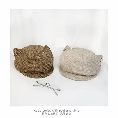 Women Duckbill Beret Warm Artist Hat Winter Autumn