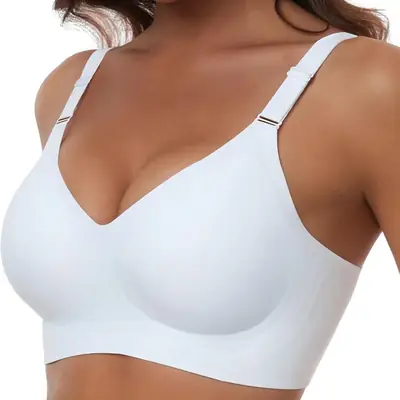 Horisun Plaid Seamless Full Coverage Bra Women Wire Free Bra, Soft Support Regular and Plus