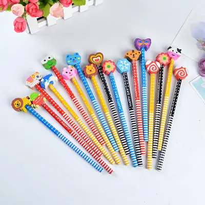 Elementary School Students' Hb Pencils with Erasers, Small Prizes and Gifts for Children in Kindergarten, School Supplies Wholesale, Direct Supply from the Manufacturer