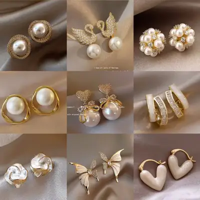 S925 Silver Pearl DOV Earrings for Women