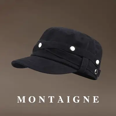 Montaigne Women's Distressed Rivet Beret Cap