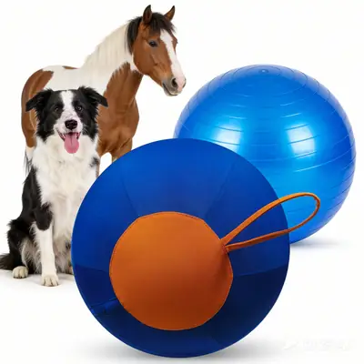 Large Dog Inflatable Chew Ball, Durable Pet Training Ball, Oxford Cloth Toy for Shiba Inu and Corgi Self-Entertainment