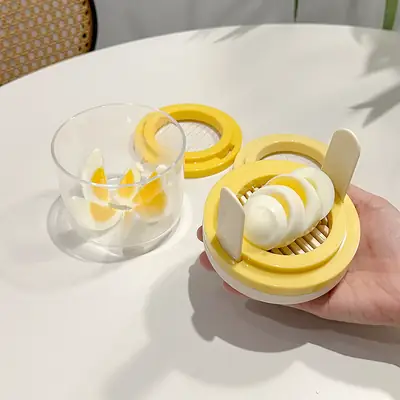 Fat-Egging Salad Slicer with Yellow Design