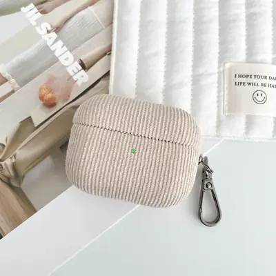 Suitable for Airpods4 Wireless Bluetooth Corduroy Protective Case AirPods Pro3 Solid Color Buckle Protective Case