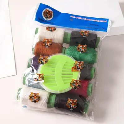 Commonly Used 302 Polyester Thread for Home Sewing, Colorful Thread for Household Sewing Machines, Handmade Sewing Thread, Cone-Shaped Thread