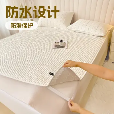 Cross-Border Waterproof Mattress Pad, Four-Season Bed Protector, Quilted Cotton Bed Sheet, Non-Slip Protective Pad, Bed Cover, Foreign Trade Wholesale