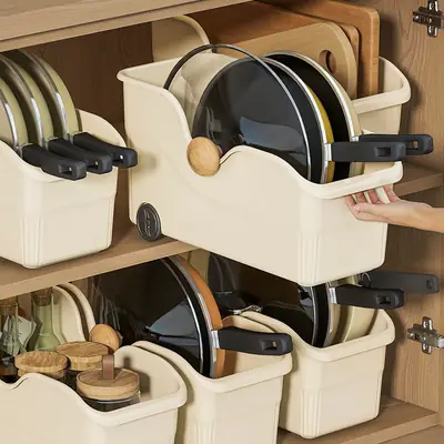Cabinet Storage Box with Wheels, Gap Filler for Miscellaneous Items, Snack Storage Box, Large Capacity Multifunctional Kitchen Storage Box for Home Use