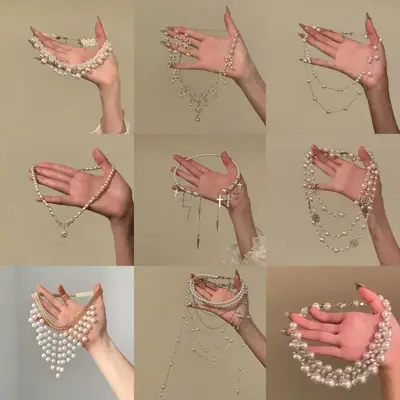 French-Style Vintage Pearl Multi-Layered Necklace, Niche Fashion Design, High-End Exquisite Light Luxury Tassel Multi-Layer Necklace
