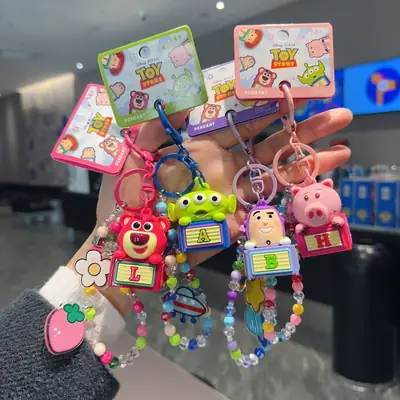 New Cartoon Merchandise Genuine Toy Story Hamm and Buzz Lightyear Dirt-Resistant Plush Keychain Bag Pendant