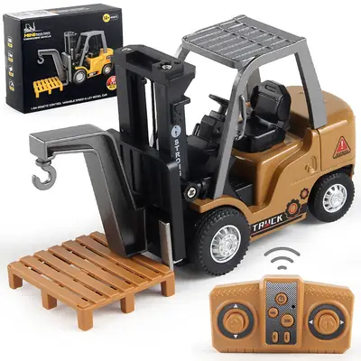 Cross-Border New Product: Simulated Mini Remote Control Crane, Adjustable Speed and Lift Height, Remote Control Forklift Engineering Vehicle