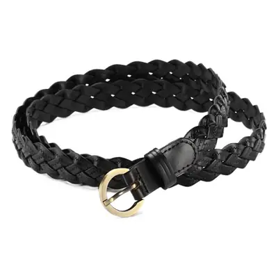 Korean fashion 3 strands of crushed cowhide woven candy thin ladies belt mixed batch women's leather belt wholesale