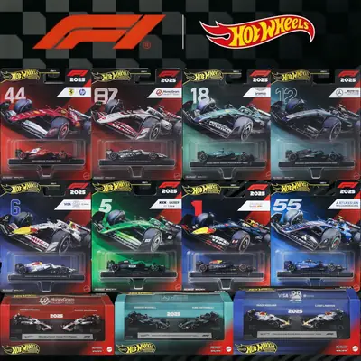 In-Stock New Hot Wheels Gold Label F1 Dual Car Racing Set Red Bull Mercedes F1 Racing Car Limited Edition Hr Alloy Model Car