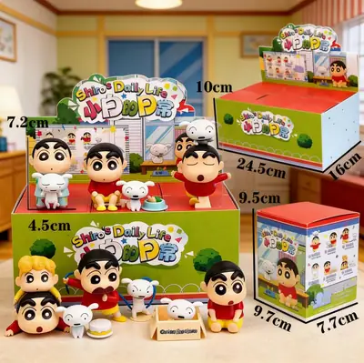 Crayon Shin-Chan Daily Series Blind Box Figurines Desktop Ornaments Collectible Figures Gifts for Women