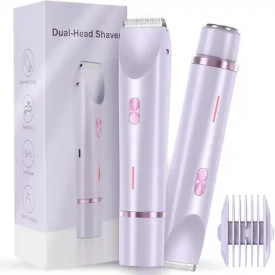 Cross-Border Dual-Head Hair Removal Device, Women's Private Area Trimmer, Electric Shaver, Women's Hair Removal Device, Amazon