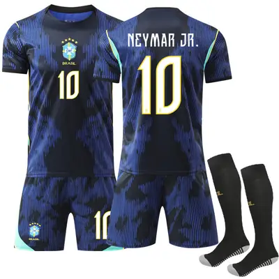 2026 World Cup Brazil Away Football Uniform Set No. 10 Neymar Cross-Border Jersey National Team Shirt Summer