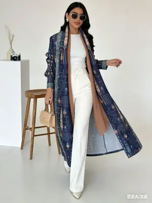 2026 Clothing Cross-Border Foreign Trade Export Wholesale Hot-Selling Ethnic Style Loose Long Coat