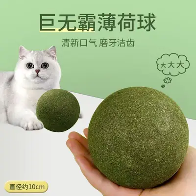 Catnip Ball Extra Large 10cm Cat Toys Self-Entertainment Gadget for Boredom Relief Teeth Grinding Cat Grass Ball Teaser Stick Cat Toy
