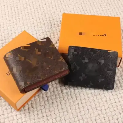 New Foreign Trade In-Stock Short Wallet with Multiple Card Slots, European and American Business Style, Thin, Multifunctional, Large Capacity Wallet for Men Q217