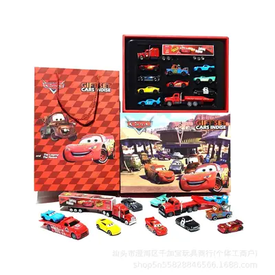 New Cars Series Container Truck Sliding Non-Retractable Alloy Racing Car Children's Toy Lightning Mcqueen Boys' Toy