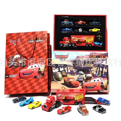 【Direct from Manufacturer】Cars Lightning Mcqueen Children's Toy Sliding Alloy Car Gift Box Set
