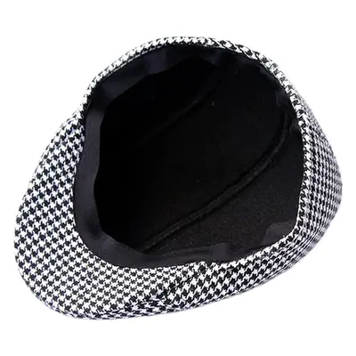 Full Sealed Men's and Women's Autumn and Winter Warm Cotton Houndstooth Beret Vintage Casual Cap Outdoor Hunting Hat