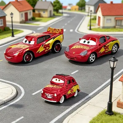 Cars: the Racing Story Alloy Toy Cars Electroplated Red Lightning Mcqueen Sally Carbur Model Children's Toys