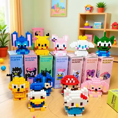 Compatible with Lego Micro-Diamond Particle Building Blocks, Educational Cartoon Figures, Children's Blind Box Gifts, Wholesale Assembly