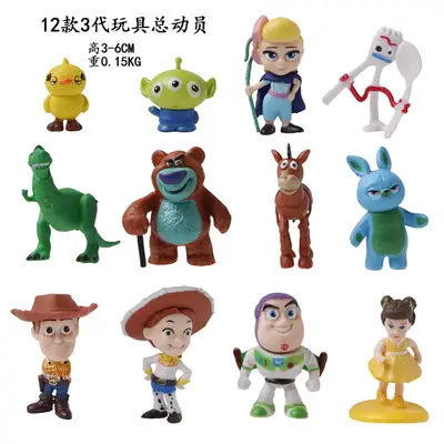 New Toy Story Dolls, Anime Buzz, Woody, and Three-Eyed Alien Toy Models, Cake Decorations, Figurines