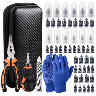 Cross-Border Tire Repair Tool Kit with 100+ Detachable Blades