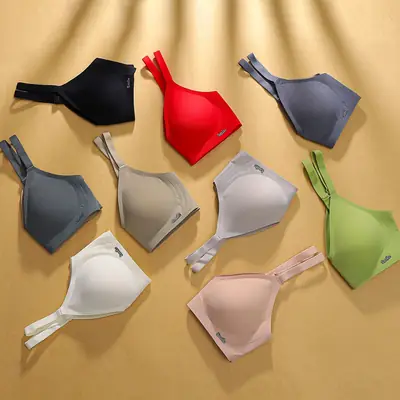 B78 Seamless Nude Feel Underwear for Women, Jelly Soft Support, Side Breast Adjustment, Wireless Ultra-Thin Bra