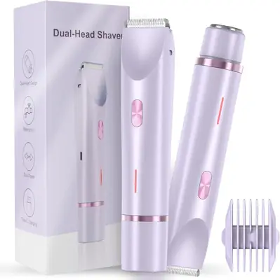 Cross-Border Dual-Head Shaver, Hair Removal Device, Women's Private Area Trimmer, Electric Shaver, Women's Hair Removal Device, Amazon