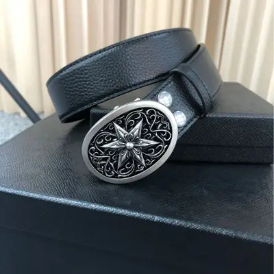 Celebrity Style First-Layer Cowhide Classic Six-Pointed Star Belt High-End Retro Leather Belt for Men Trendy Genuine Leather Youth 3.6 Waist Belt