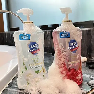 【Direct from Manufacturer】Large Capacity 1000ml Camellia Shower Gel with Red Pomegranate Long-Lasting Fragrance Wholesale
