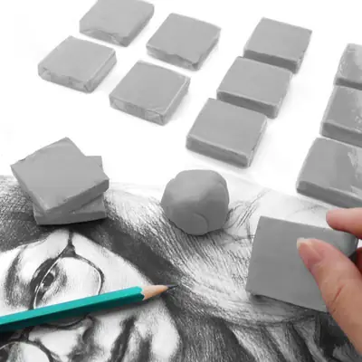 Plastic Eraser Set for Sketching, Drawing, and Painting; Specialized Erasers for Art Supplies, Suitable for Students